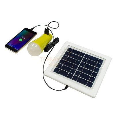 Мини Солнечная батарея (3 Вт) с фонариком